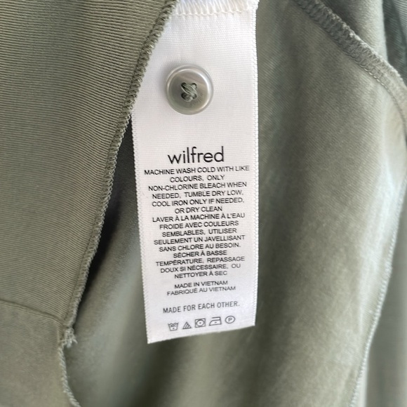 Aritizia - Wilfred -  Cropped Casual Button Down Top - Green - XS - Picture 4 of 11